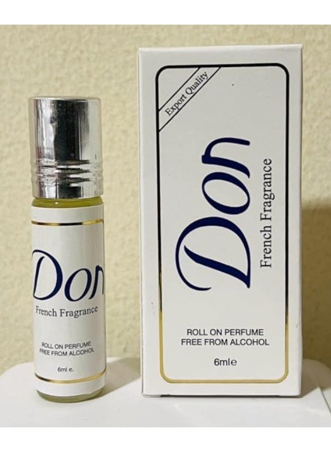 Don French Fragrance Roll-On Perfume 6ml Alcohol Free - Image 1